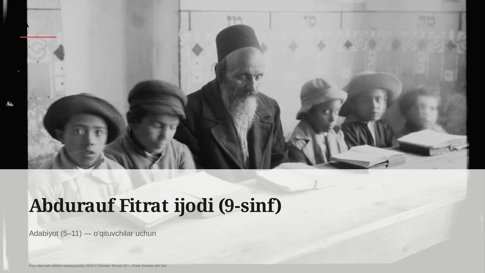 Abdurauf Fitrat ijodi (9-sinf)