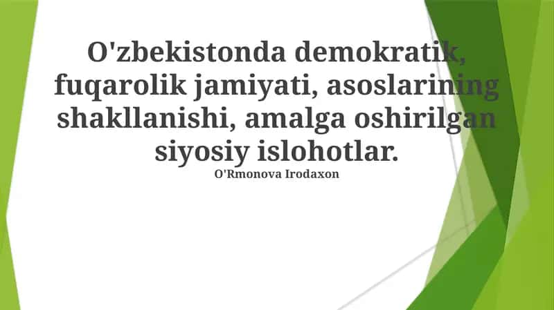 Oʻzbekiston siyosiy tizimining tarixiy konteksti