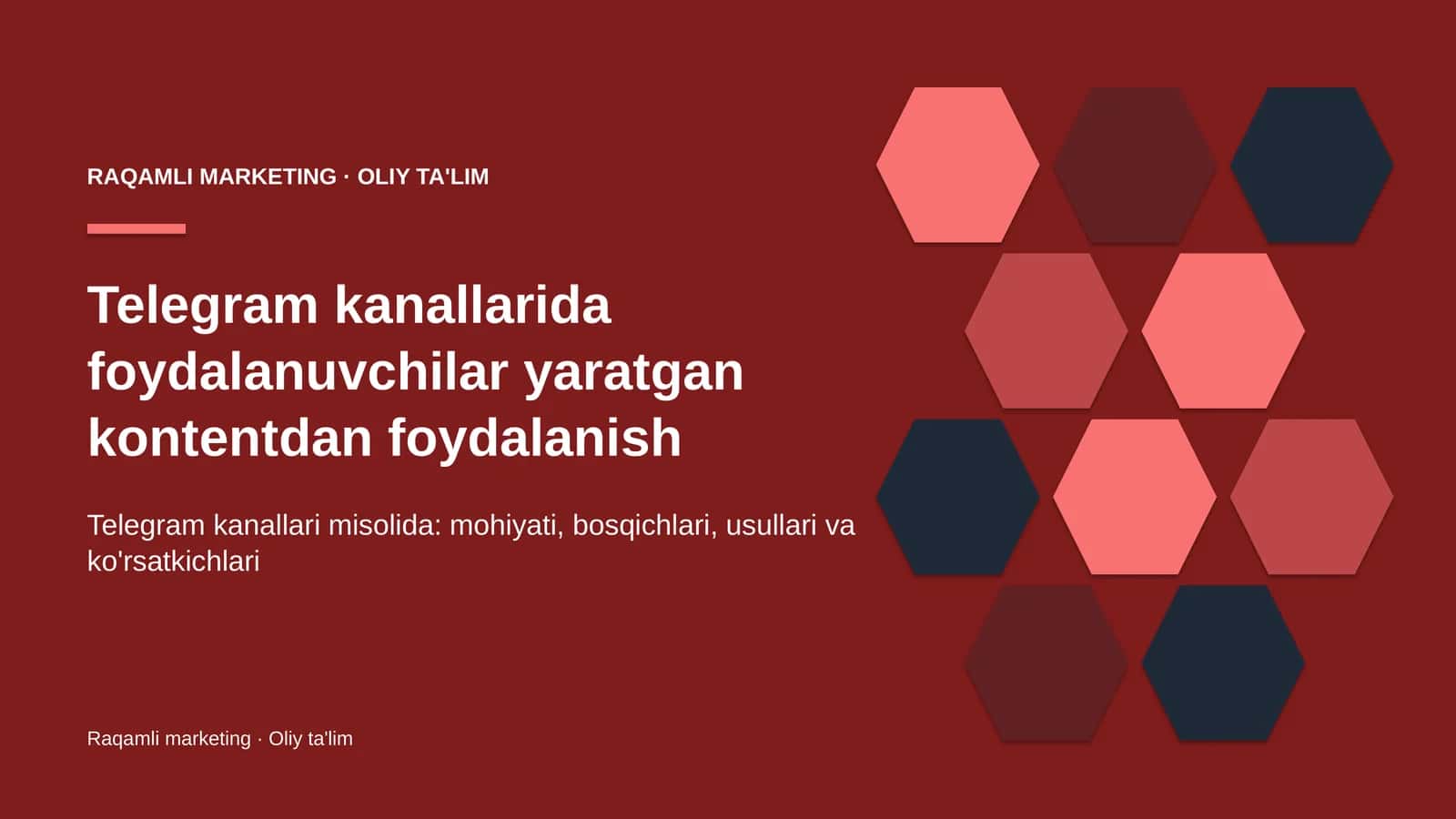 Telegram kanallarida foydalanuvchilar yaratgan kontentdan foydalanish
