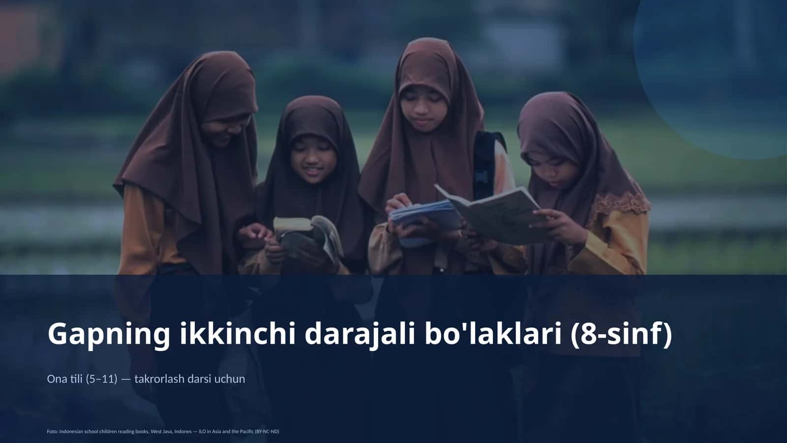 Gapning ikkinchi darajali bo'laklari (8-sinf)