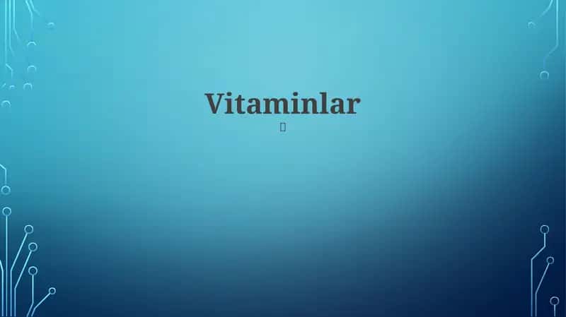 Vitaminlar