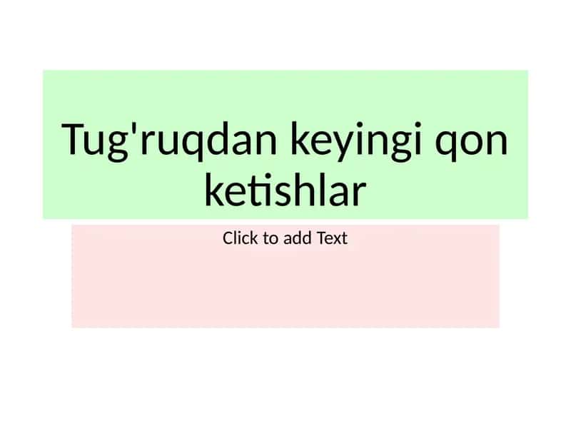 Tug'ruqdan keyingi qon ketishlar