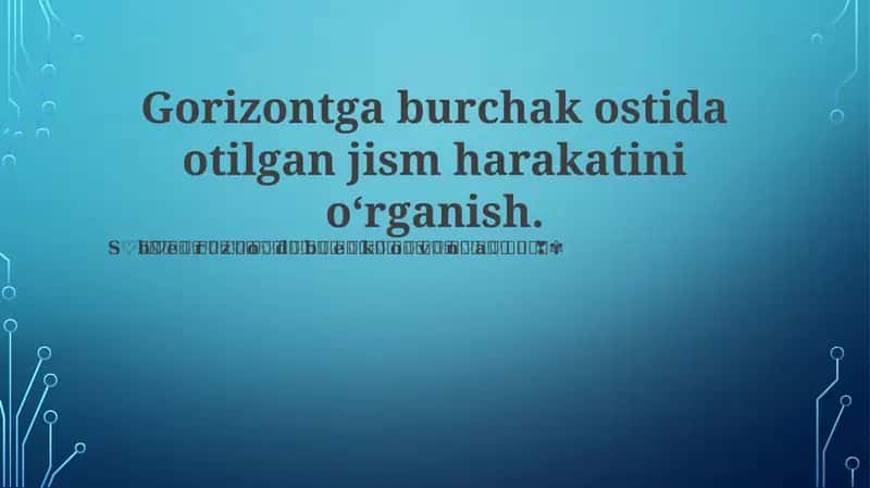 Proyektil Harakati Asoslari