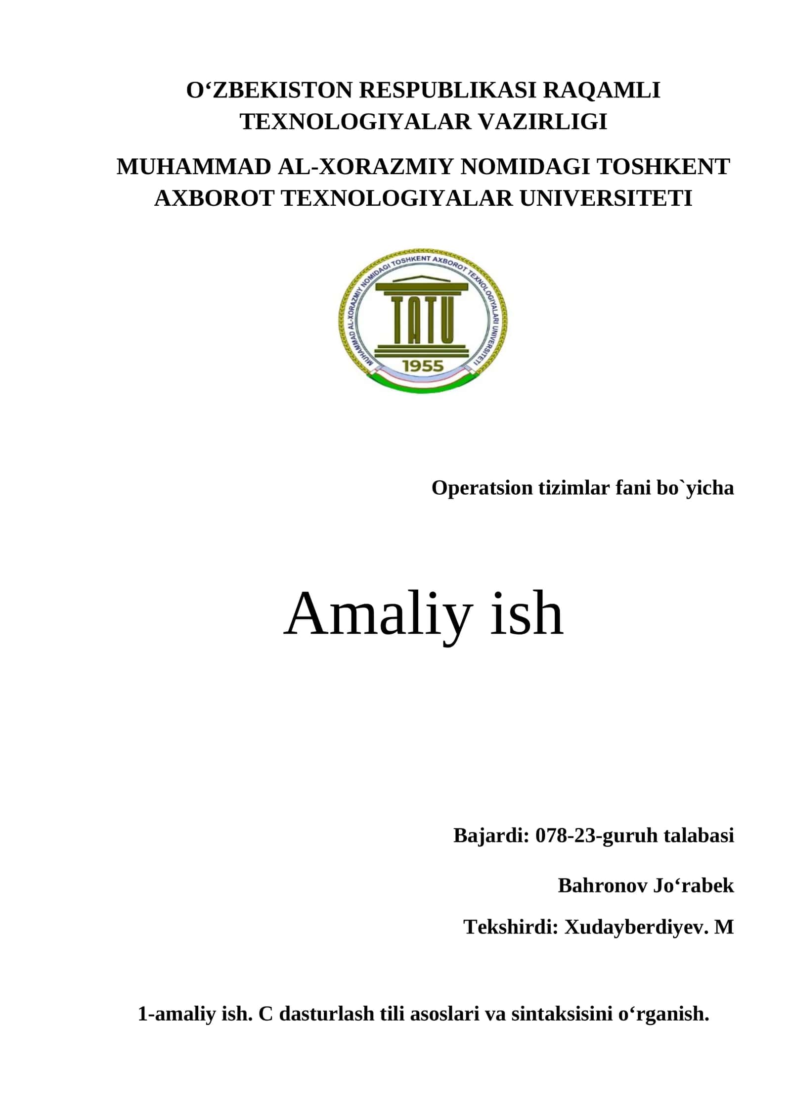 c++ amalyot