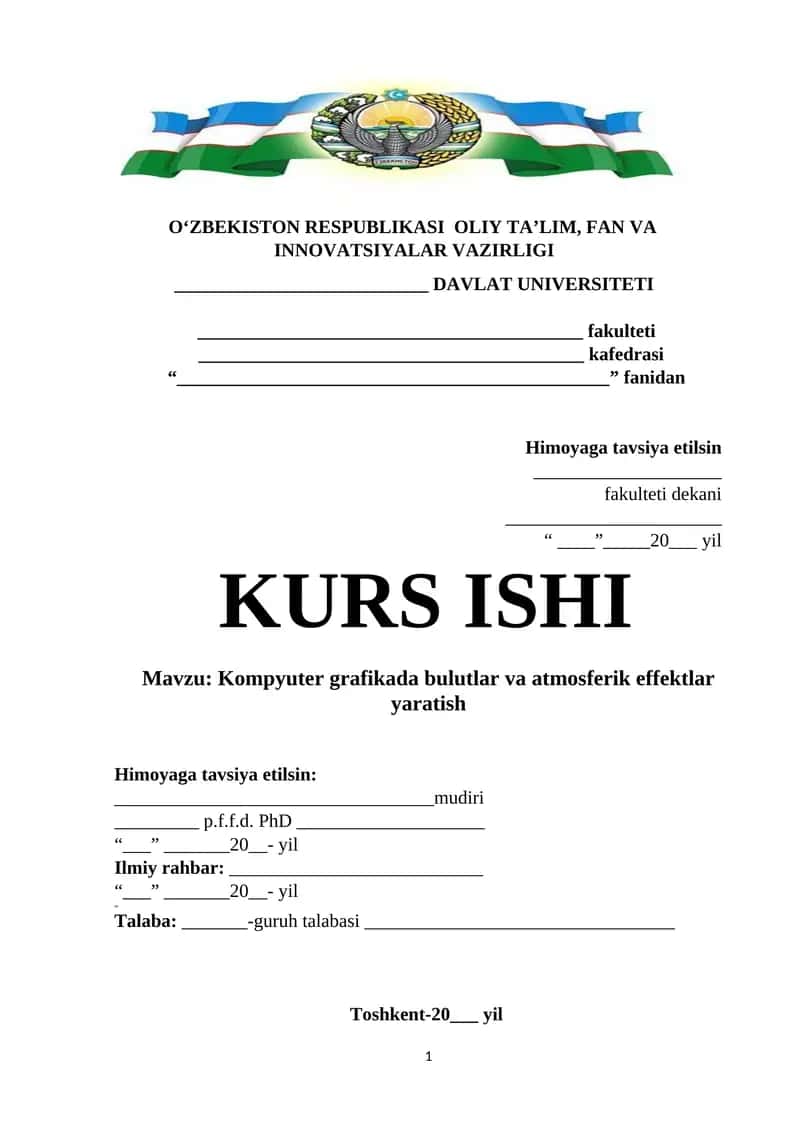 Kompyuter grafikada bulutlar va atmosferik effektlar yaratish