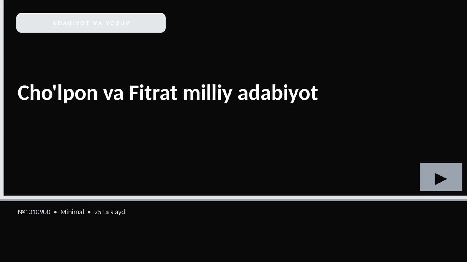Cho'lpon va Fitrat milliy adabiyot