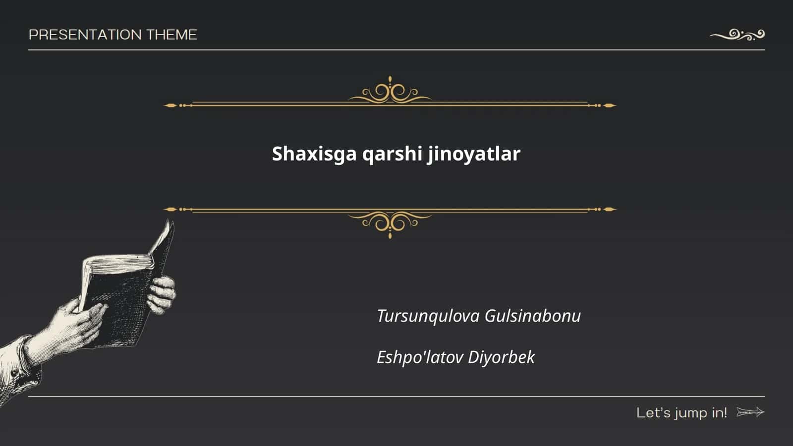Shaxisga qarshi jinoyatlar