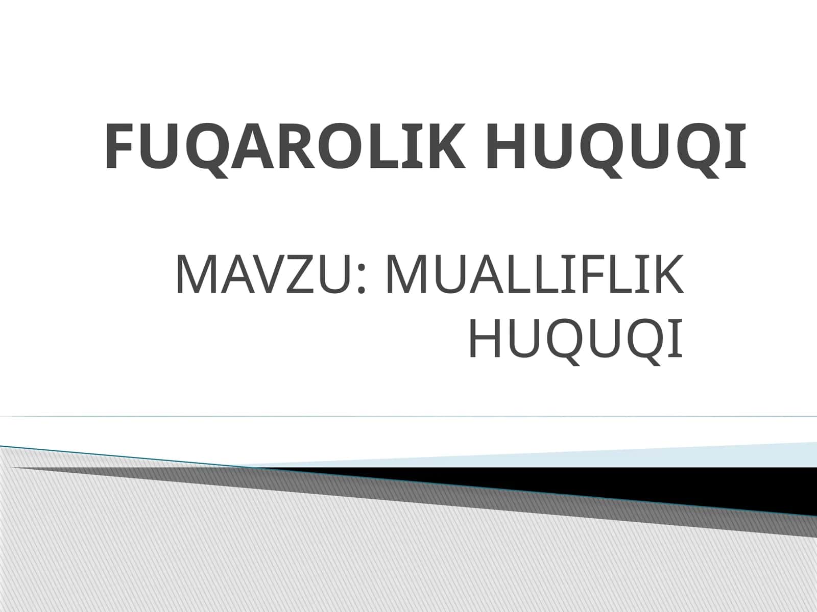 MUALLIFLIK HUQUQI