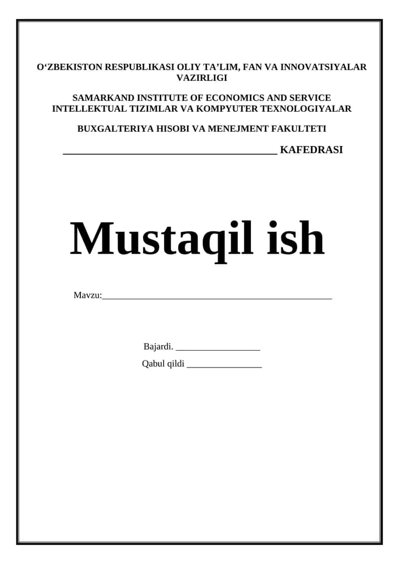 BUXGALTERIYA HISOBI VA MENEJMENT FAKULTETI