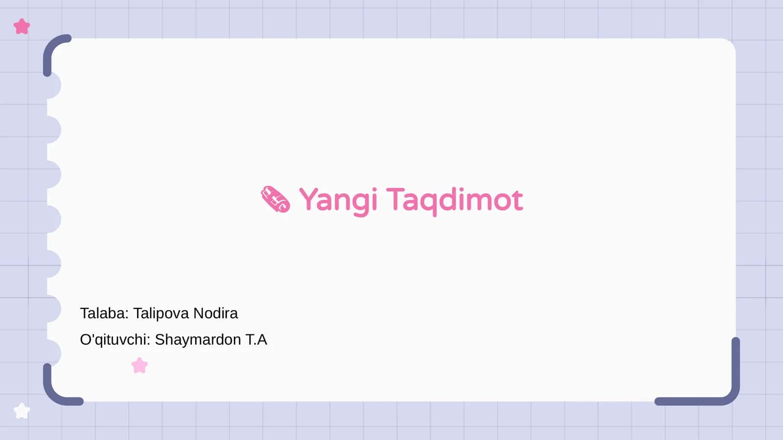 Yangi Taqdimot