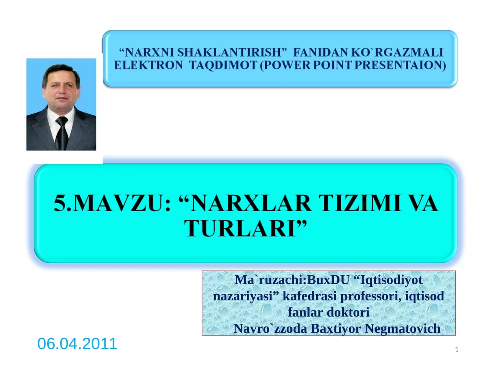 NARXLAR TIZIMI