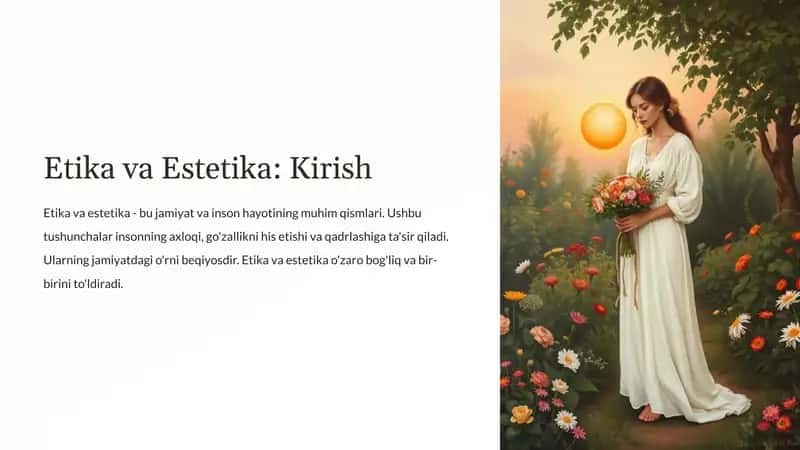 Etika va Estetika: Kirish