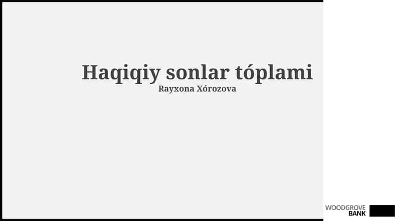 Haqiqiy sonlar tóplami
