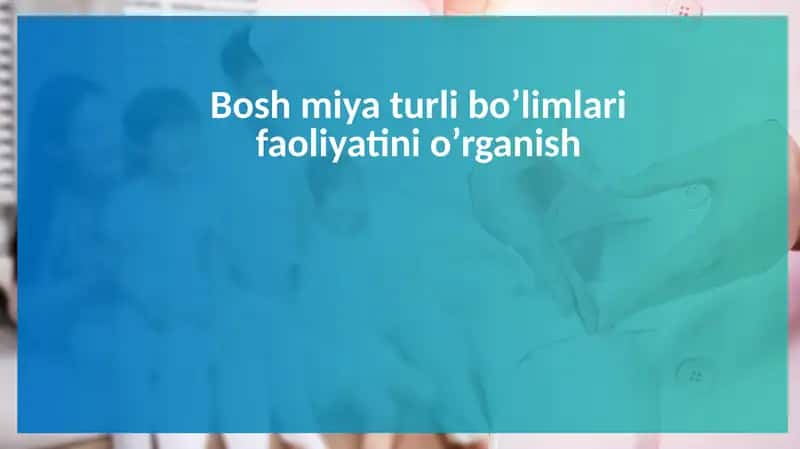 bosh miya bo'limlarini o'rganish