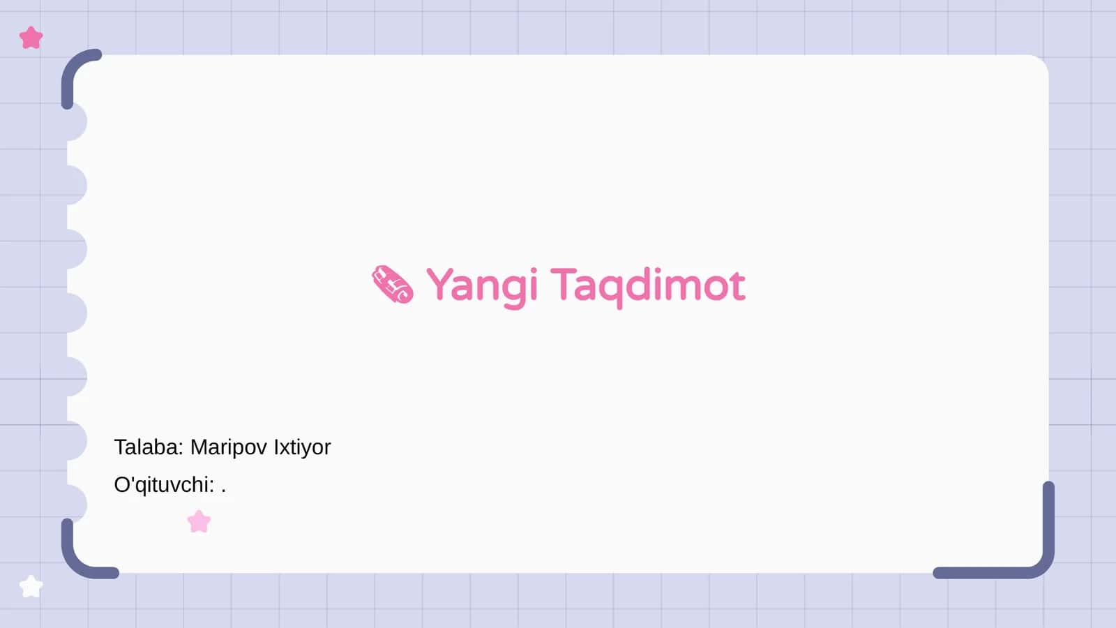 Yangi Taqdimot