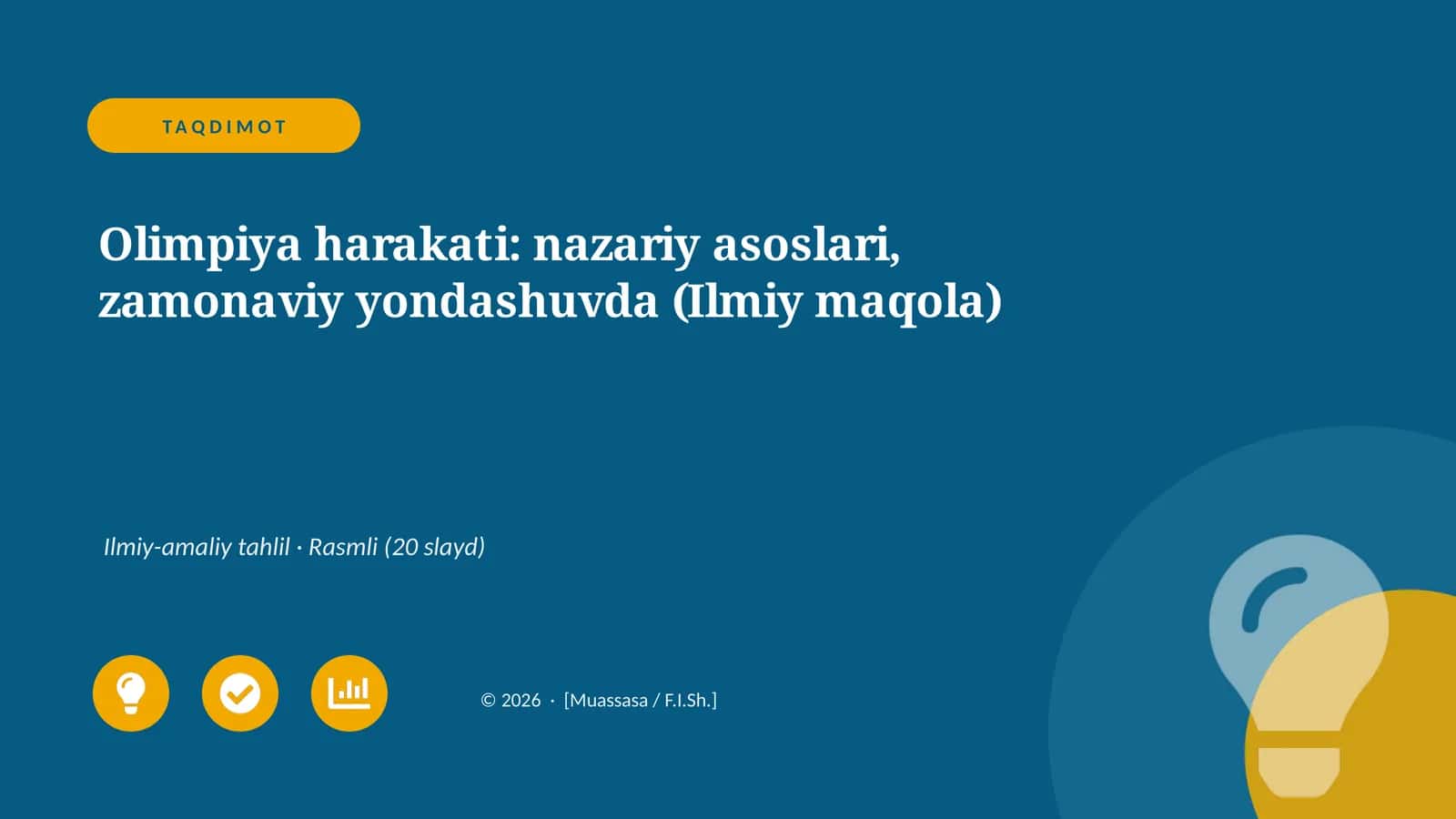 Olimpiya harakati: nazariy asoslari, zamonaviy yondashuvda (Ilmiy maqola)