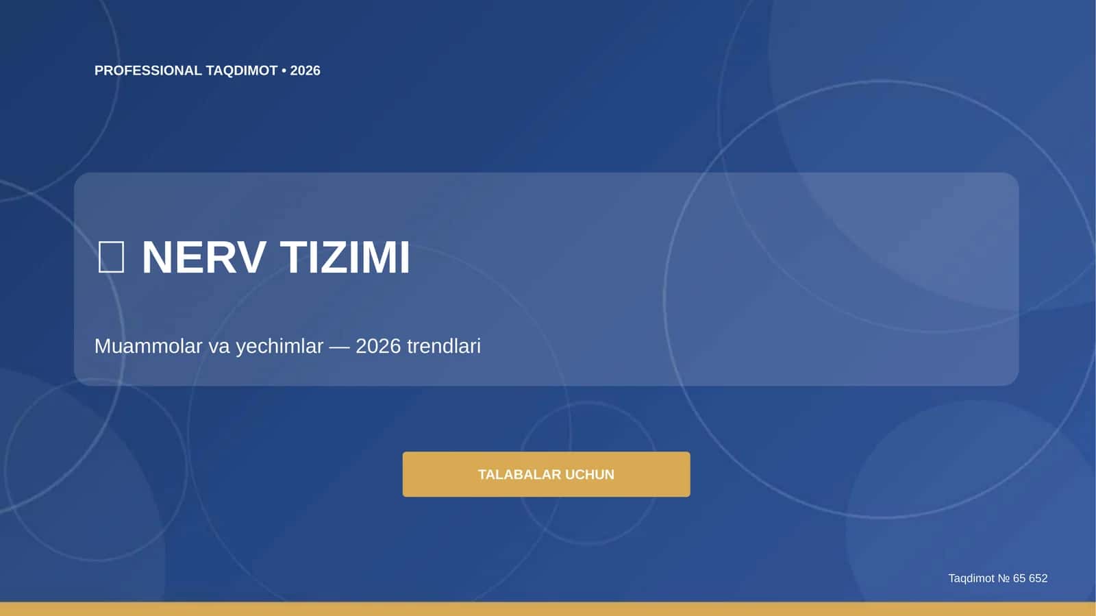 Nerv Tizimi Muammolar va Yechimlar 2026