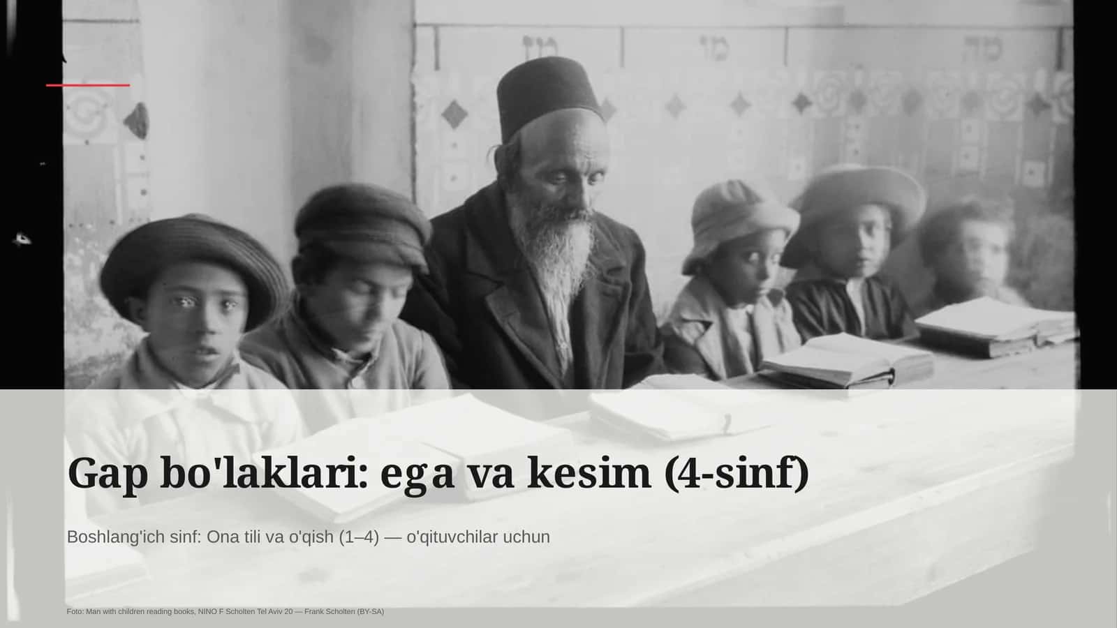 Gap bo'laklari: ega va kesim (4-sinf)