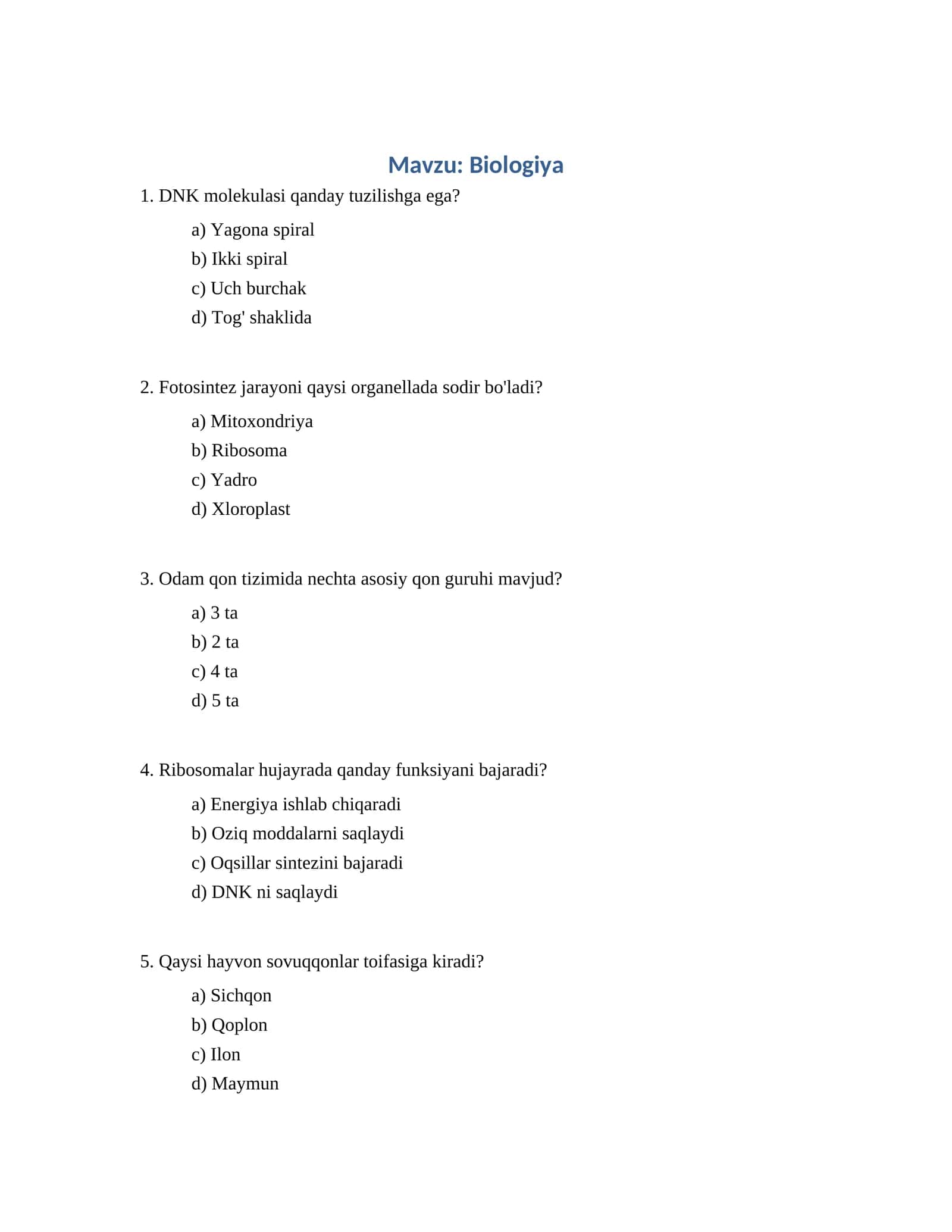Biologiya