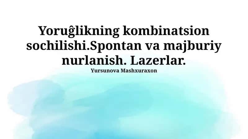 Lazerlar