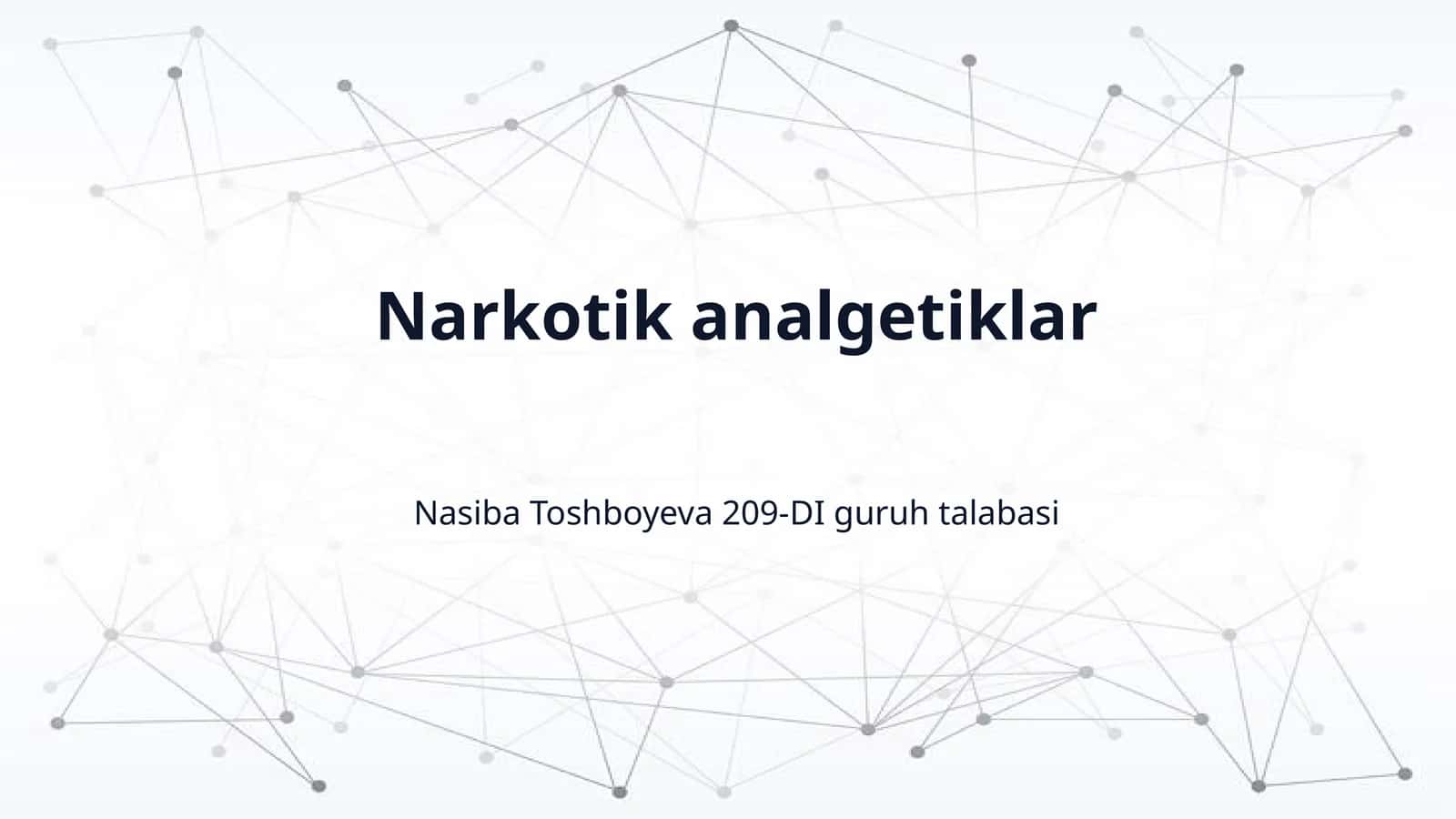 Narkotik analgetiklar