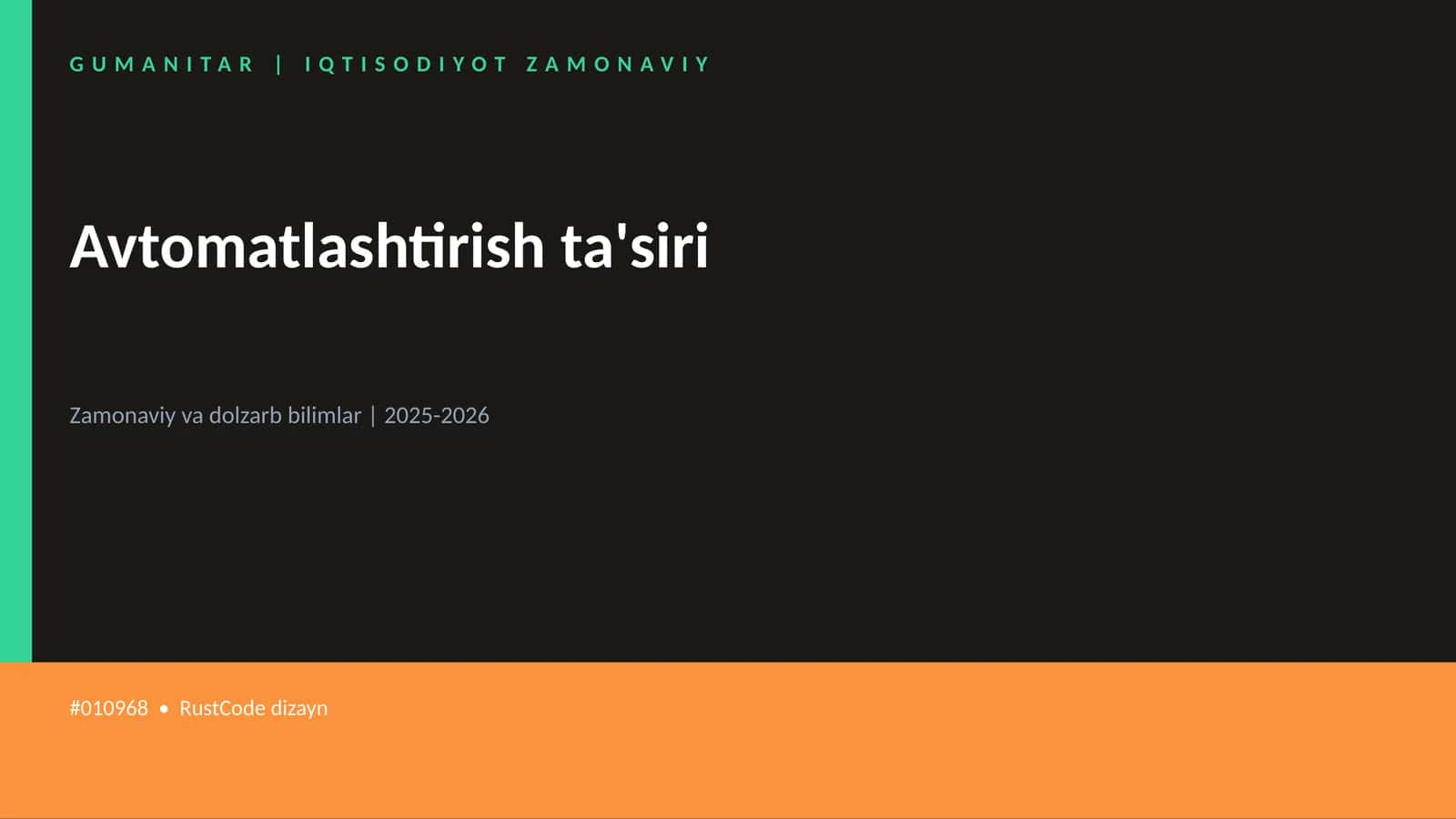 Avtomatlashtirish ta'siri