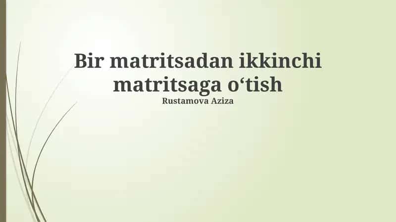Matritsalar fazosi