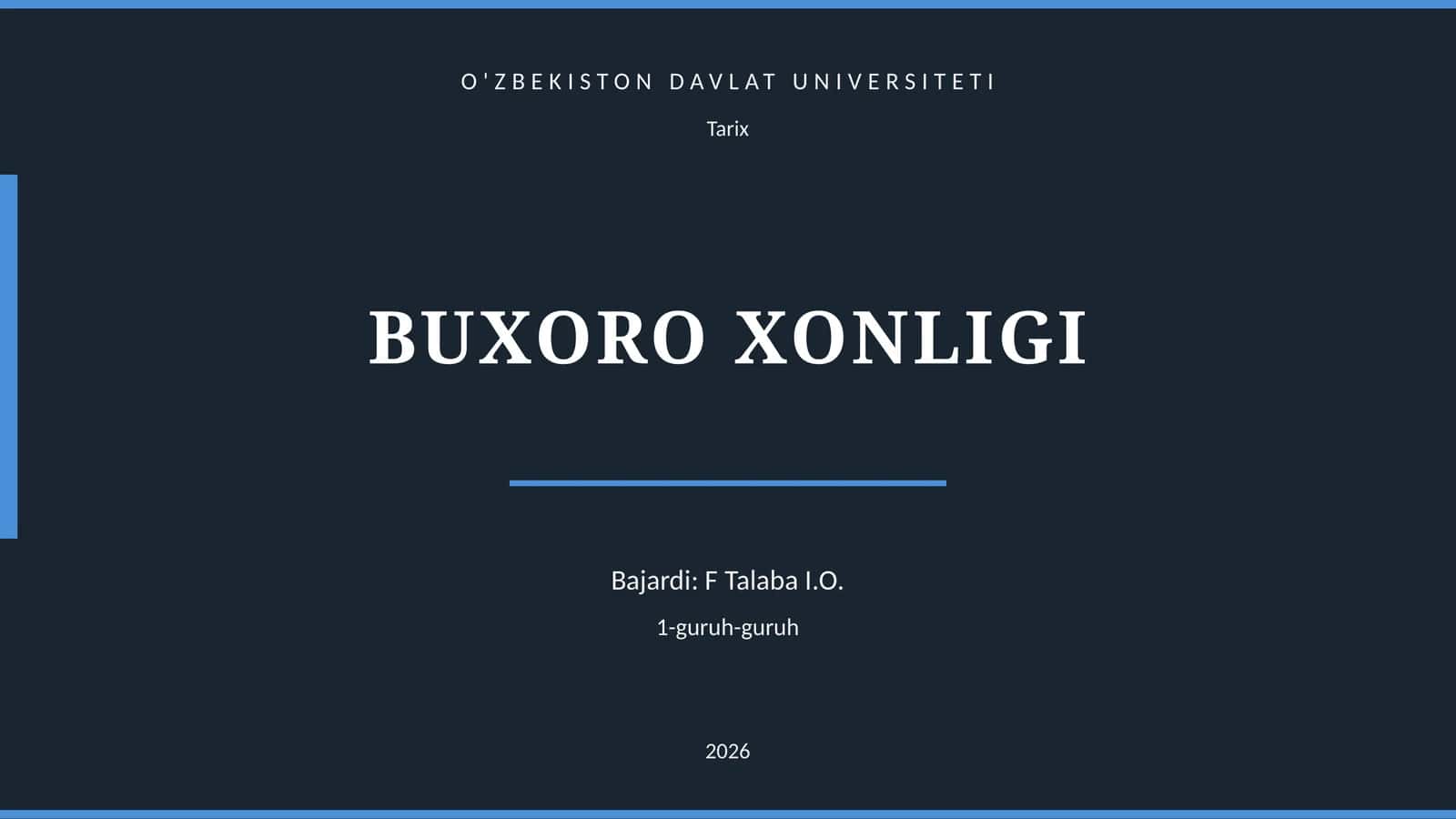 BUXORO XONLIGI
