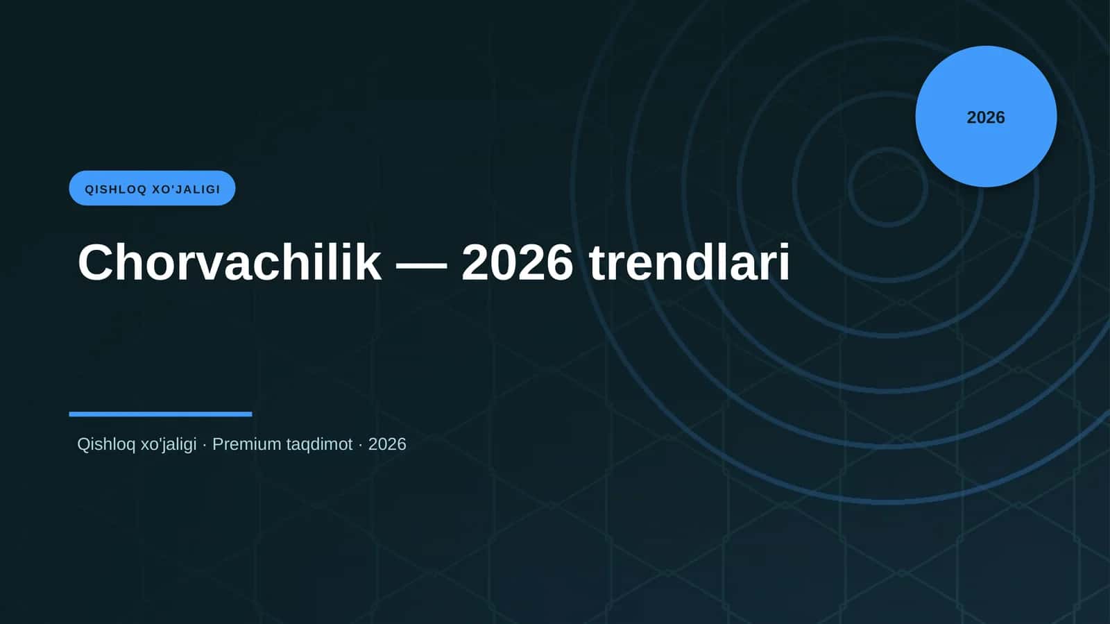Chorvachilik — 2026 trendlari