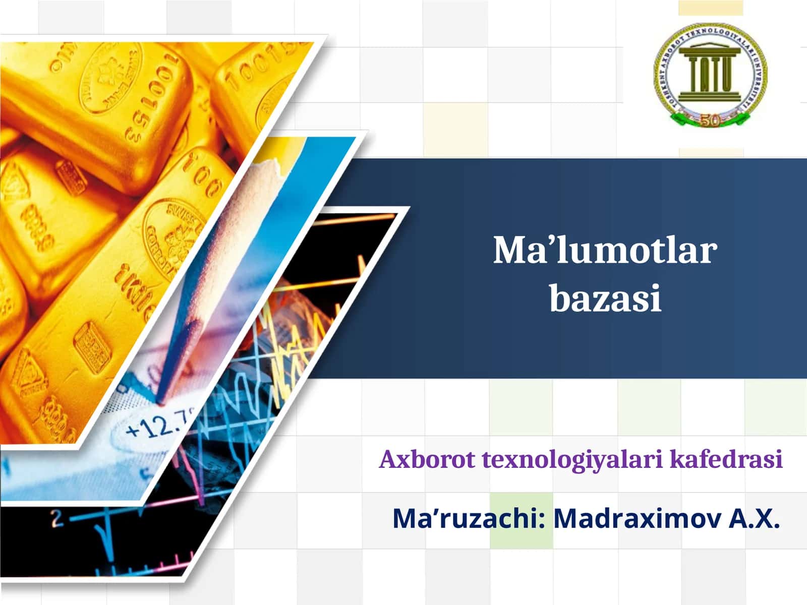 Ma’lumotlar modeli. Relyatsion ma`lulotlar bazasida munosabatlar