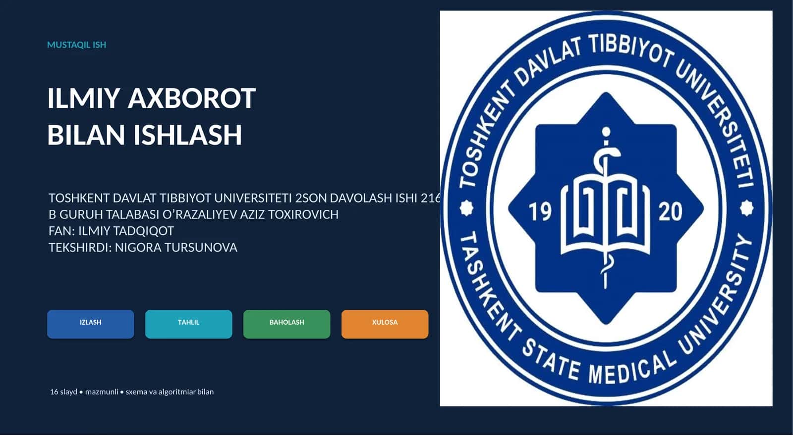 Taqdimot mavzuni bosqichma-bosqich yoritadi