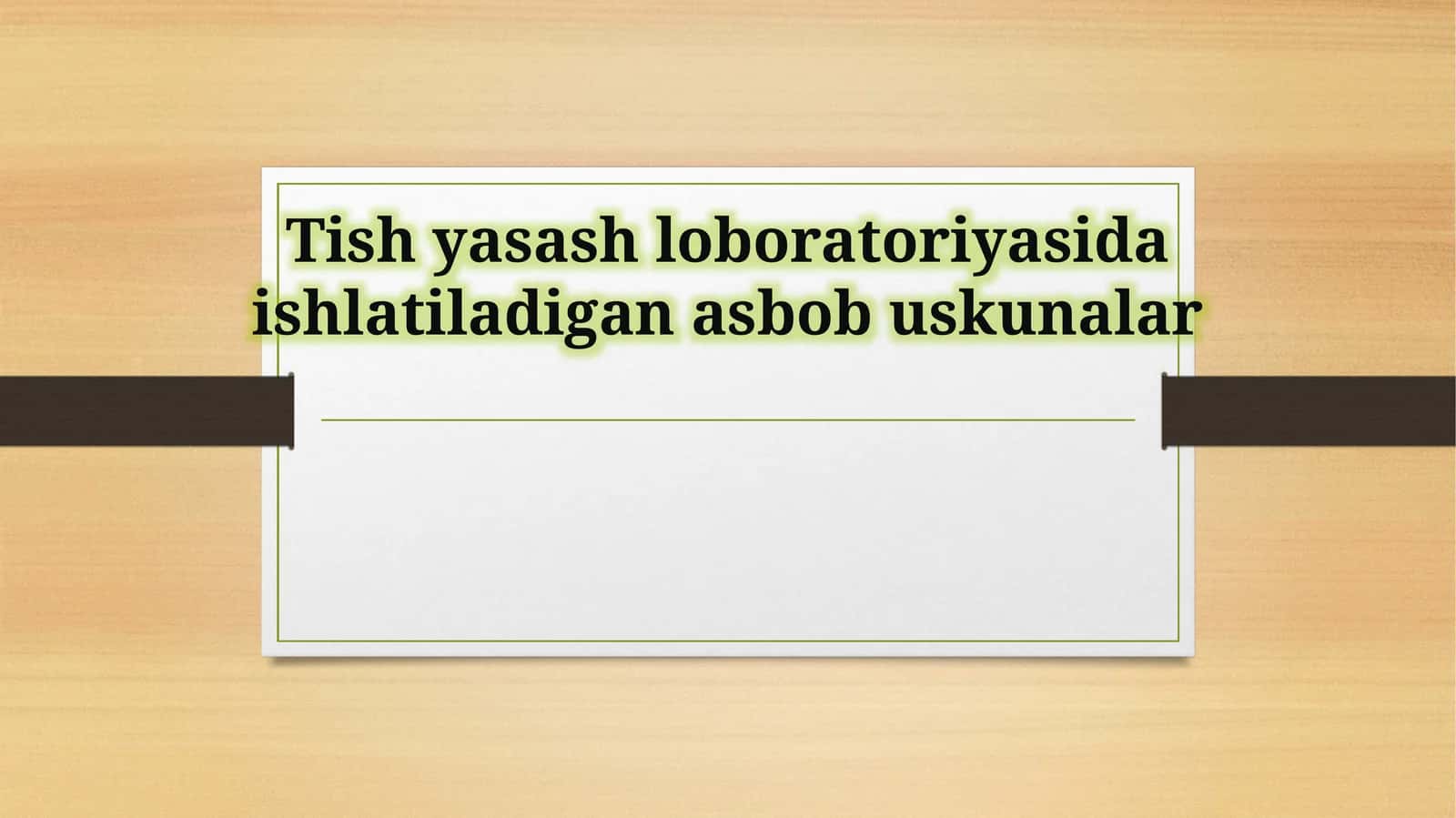 Tish protezlarini tayorlash laboratoriyasi