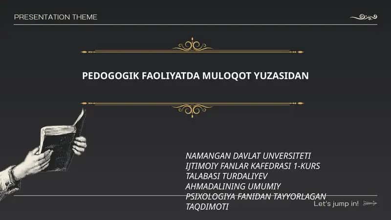 Umumiy Psixologiya Fanidan Taqdimoti