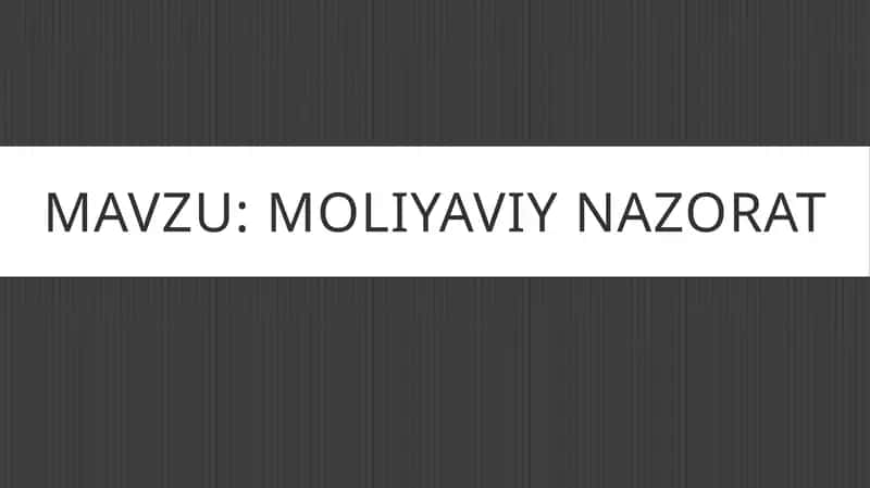 Moliyaviy nazorat