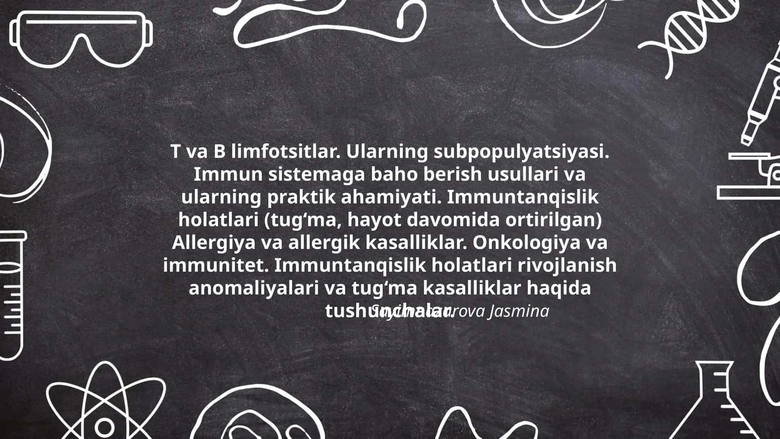 T va В limfotsitlar. Ularning subpopulyatsiyasi