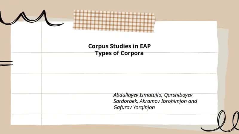 Corpus Studies in EAP