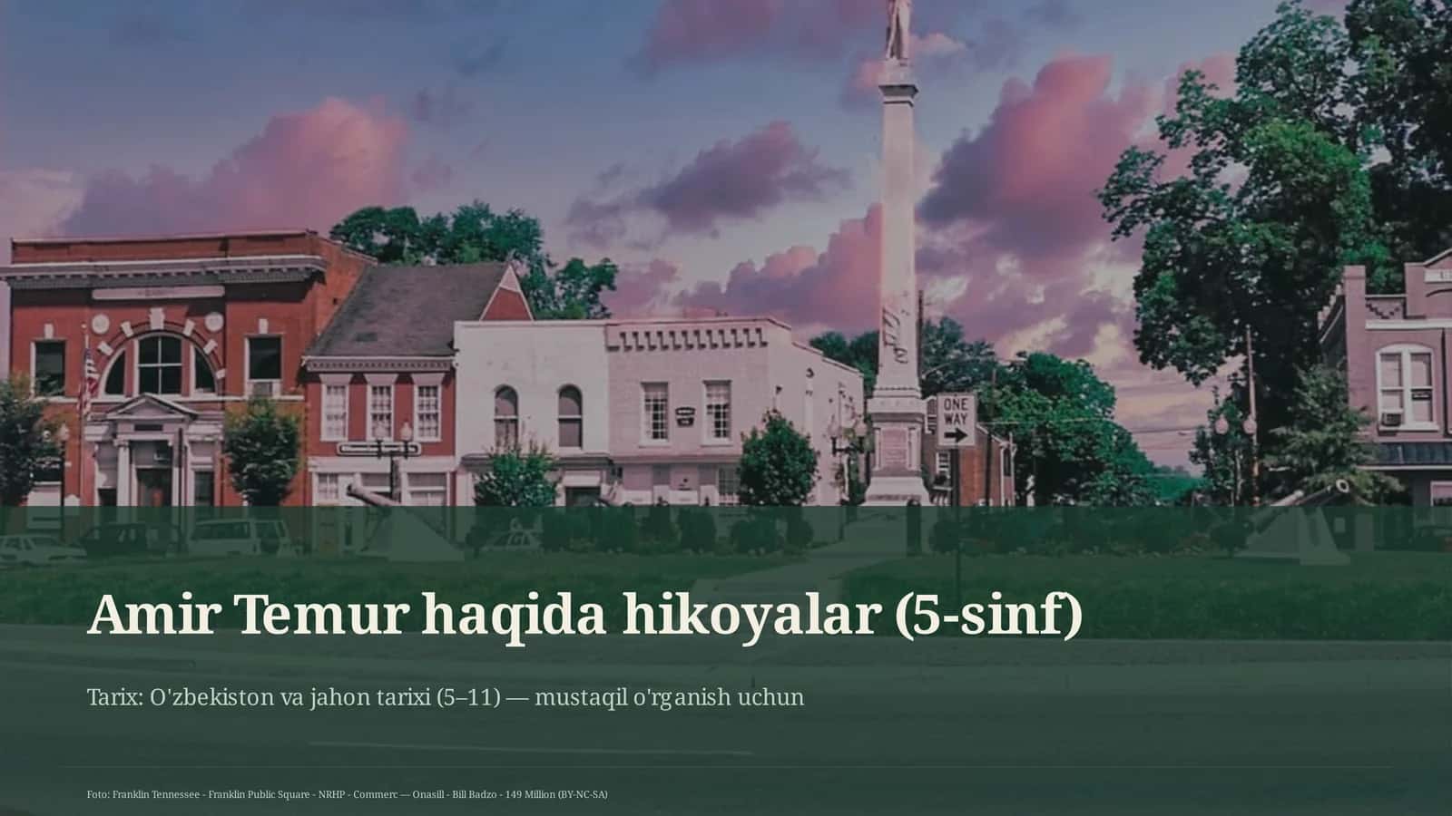 Amir Temur haqida hikoyalar (5-sinf)