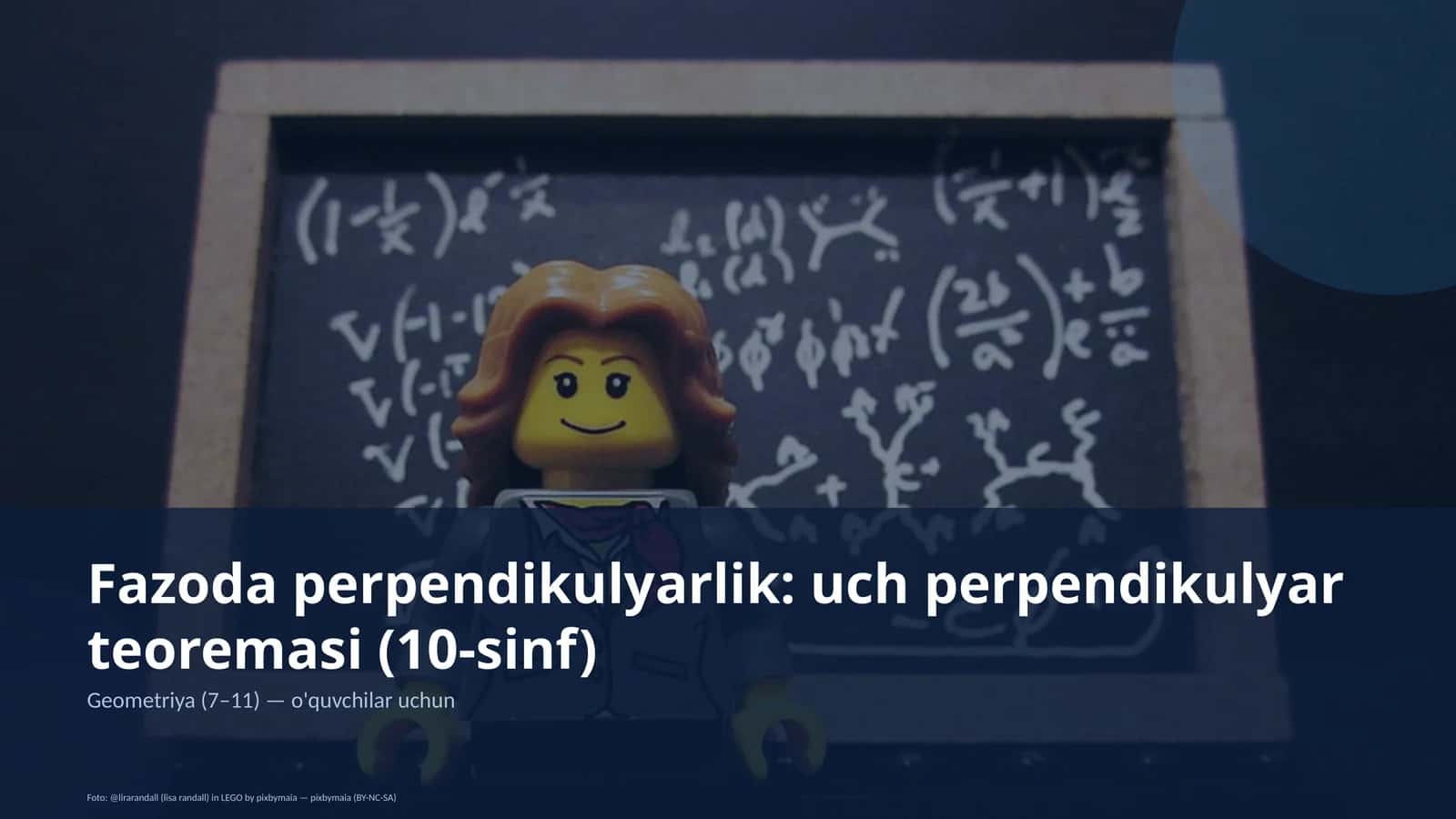 Fazoda perpendikulyarlik: uch perpendikulyar teoremasi (10-sinf)