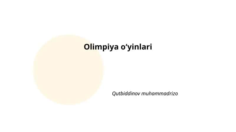 Olimpiya oʻyinlari