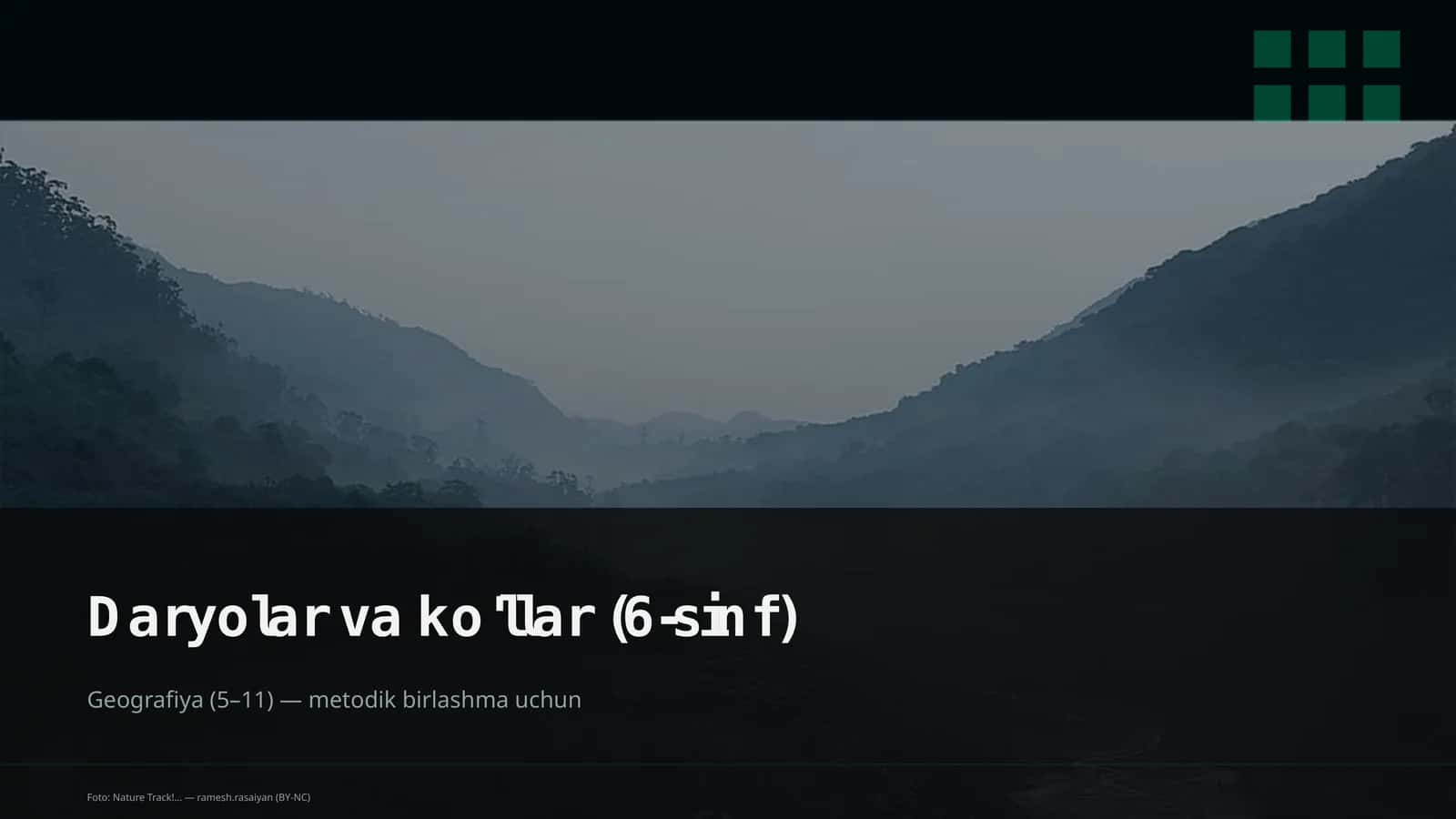 Daryolar va ko'llar (6-sinf)