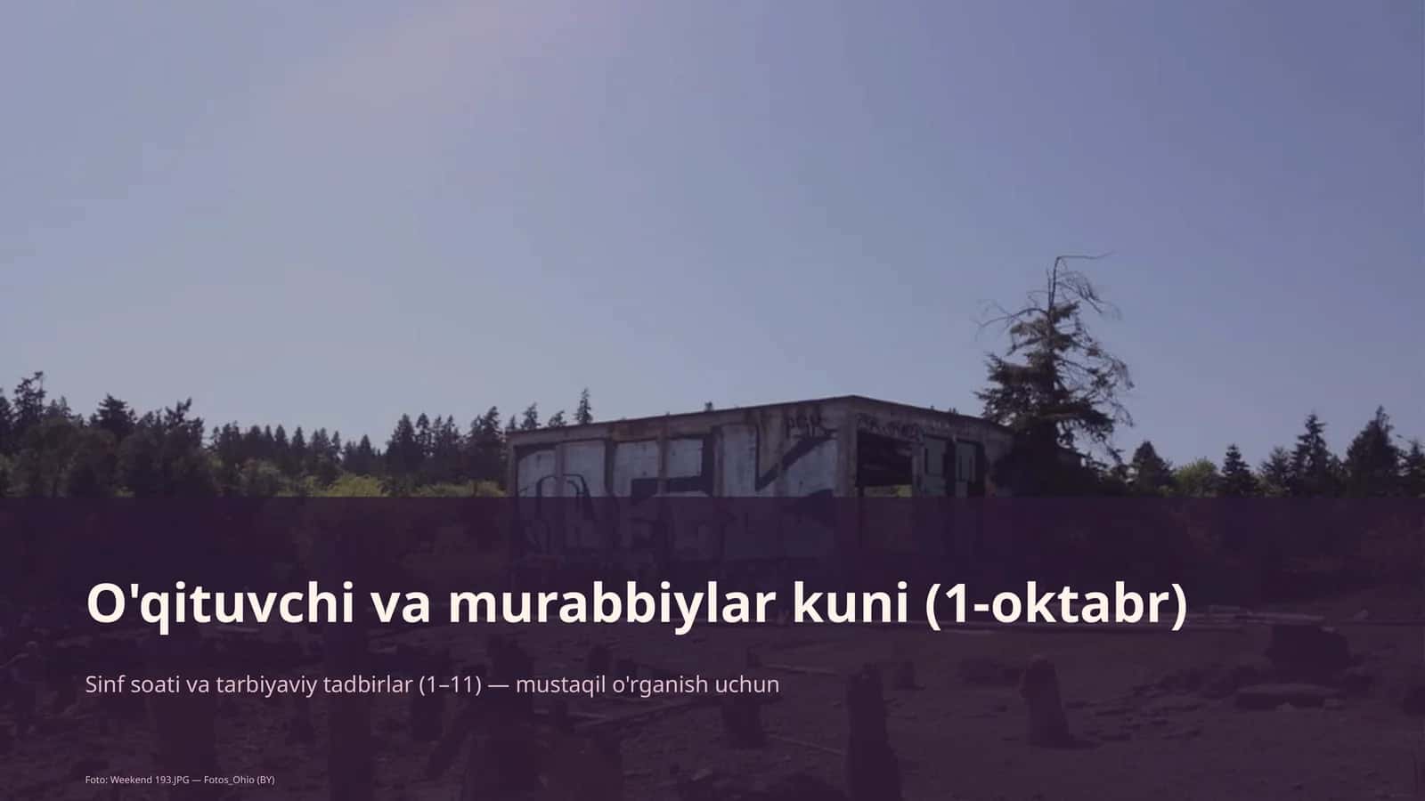 O'qituvchi va murabbiylar kuni