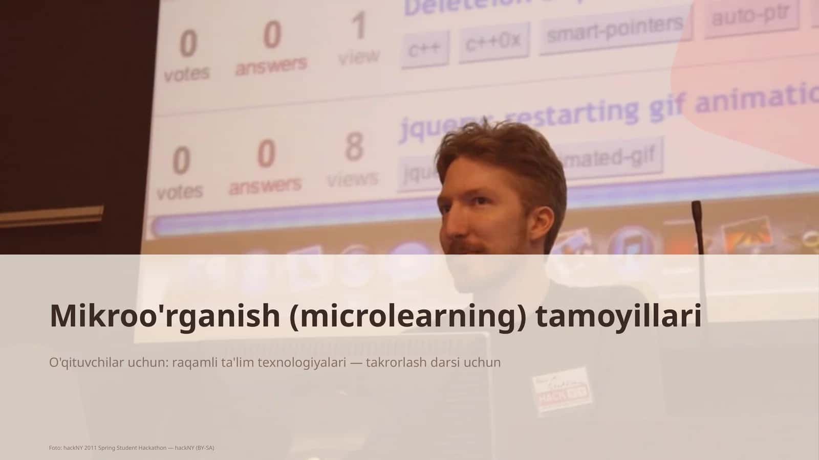 Mikroo'rganish (microlearning) tamoyillari