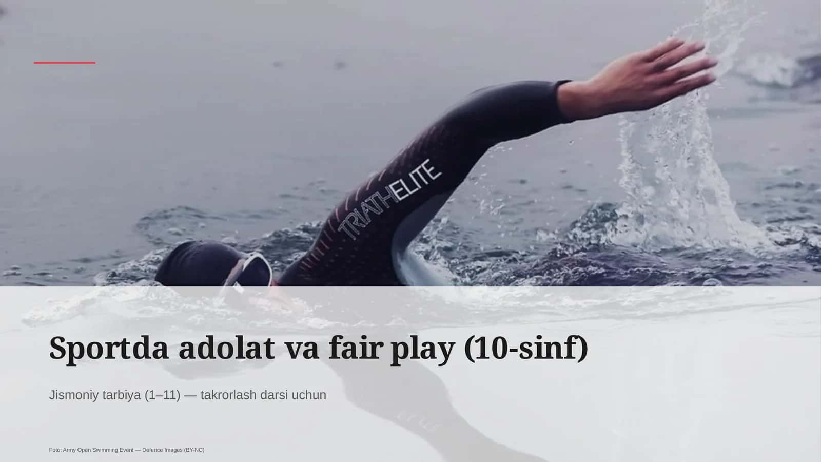 Sportda adolat va fair play (10-sinf)