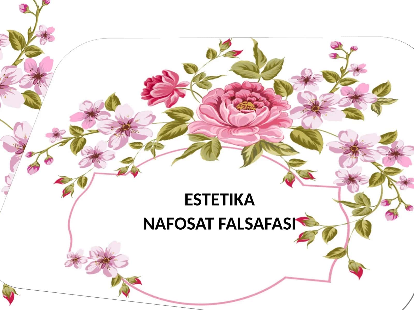 NAFOSAT FALSAFASI estetika
