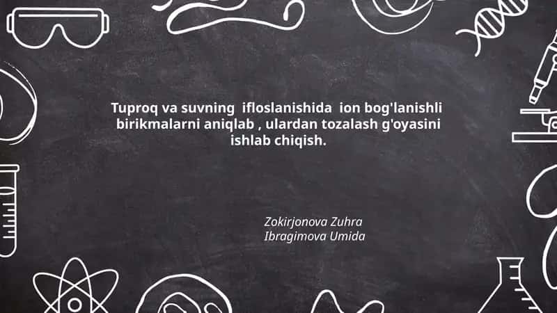Ion bog'lanishli birikmalarni aniqlash uchun ion xromatografiya metodi
