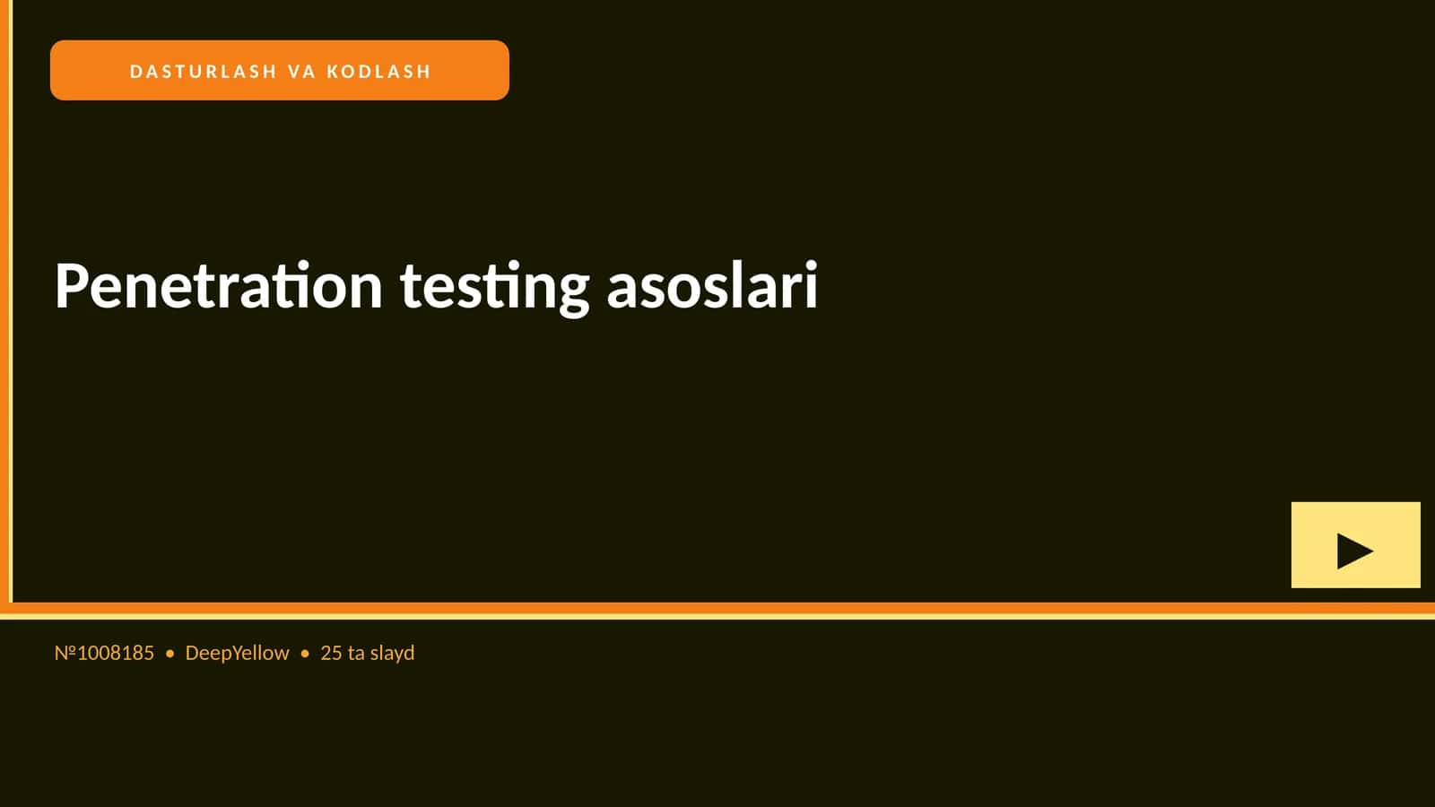 Penetration testing asoslari