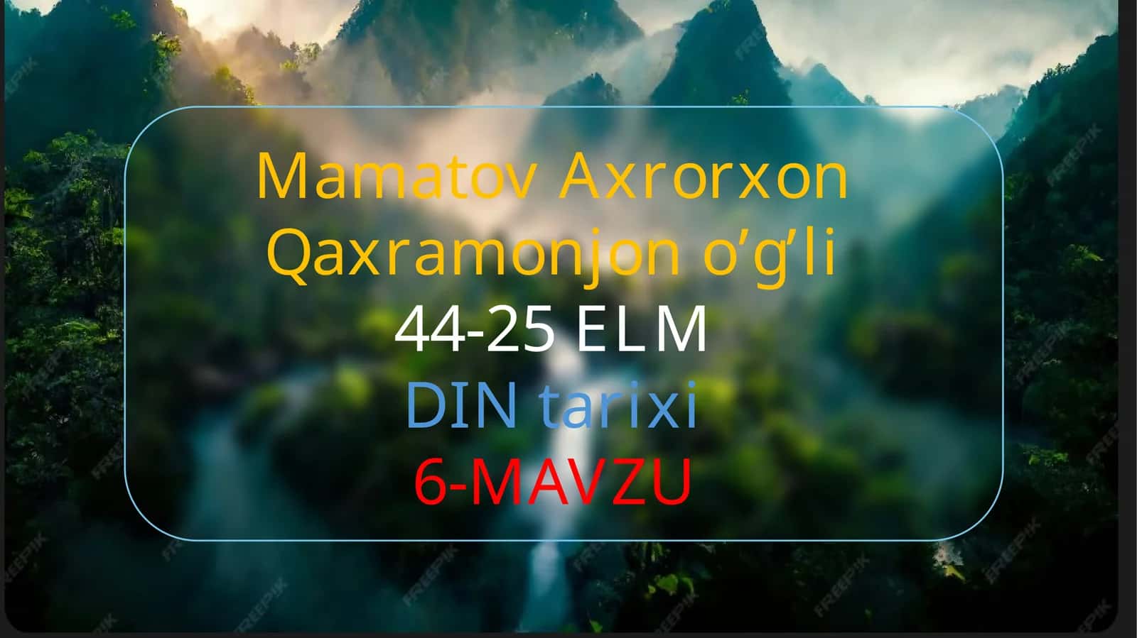 Islom dinining tarixi
