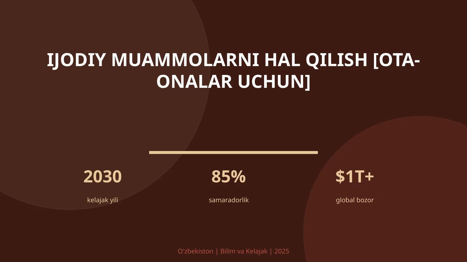 Ijodiy muammolarni hal qilish [ota-onalar uchun]