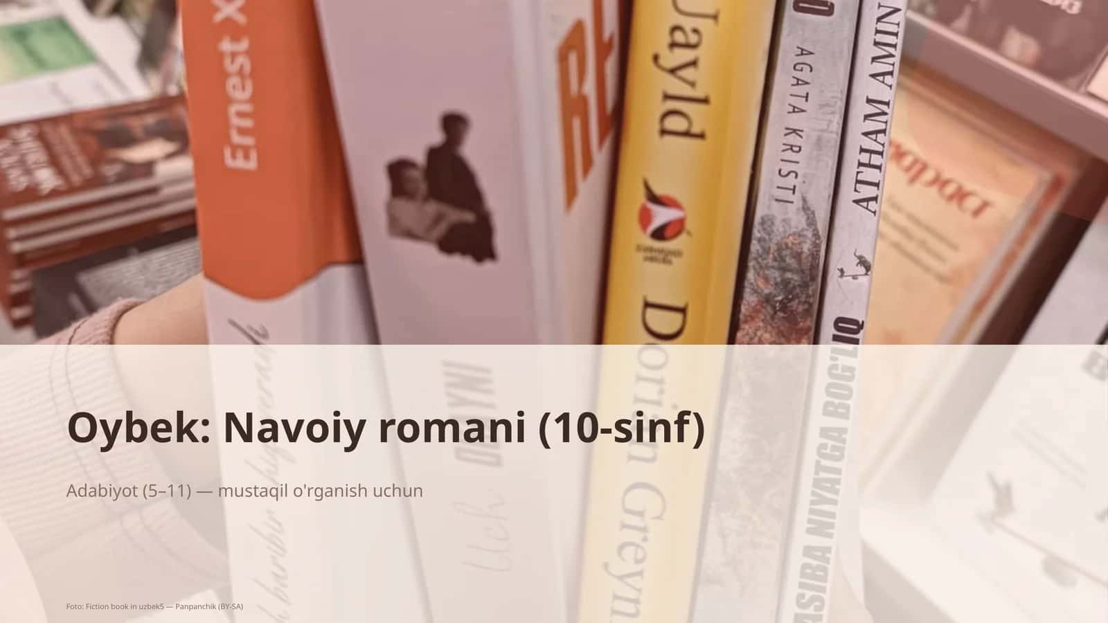 Oybek: Navoiy romani (10-sinf)