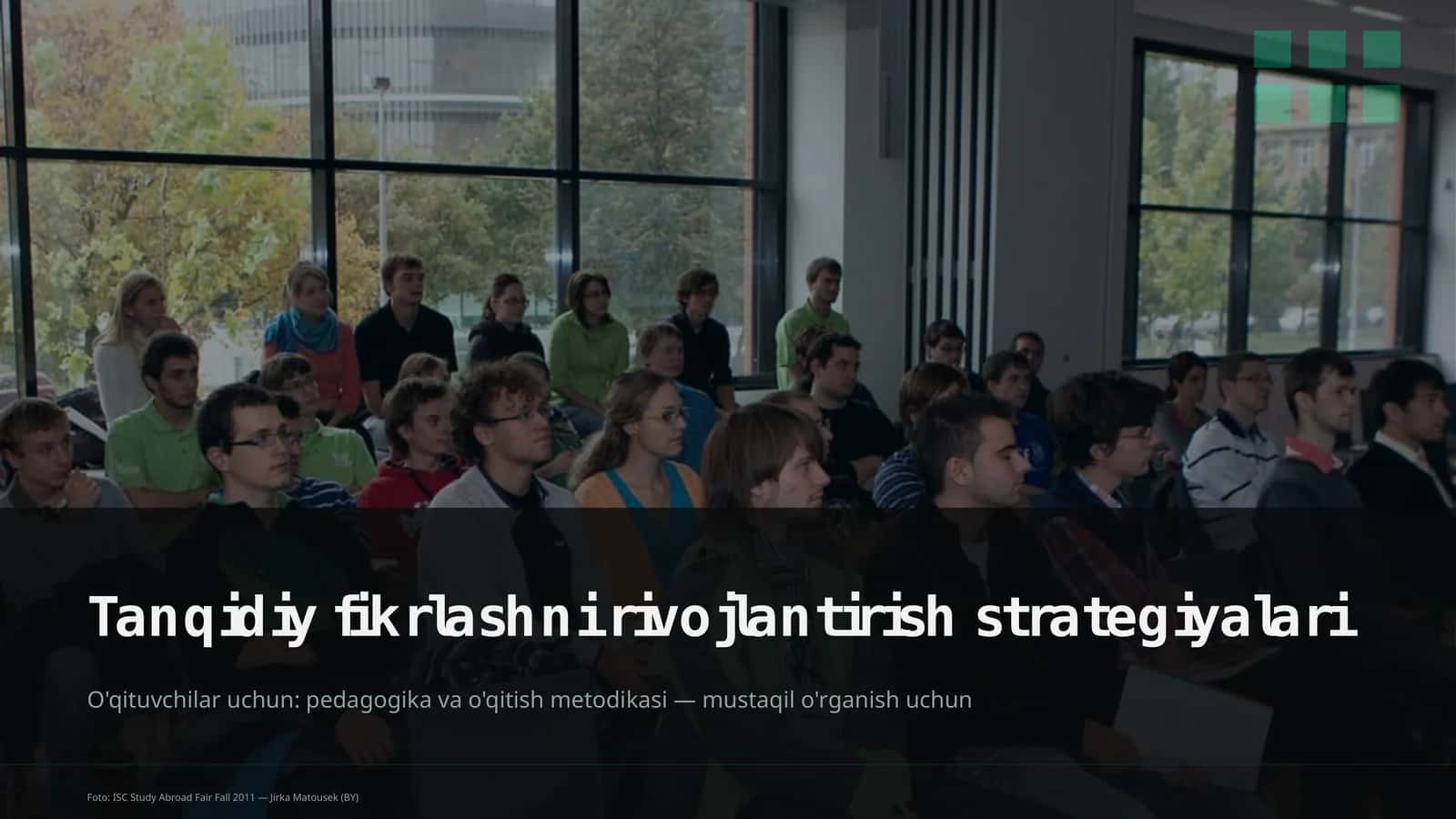 Tanqidiy fikrlashni rivojlantirish strategiyalari